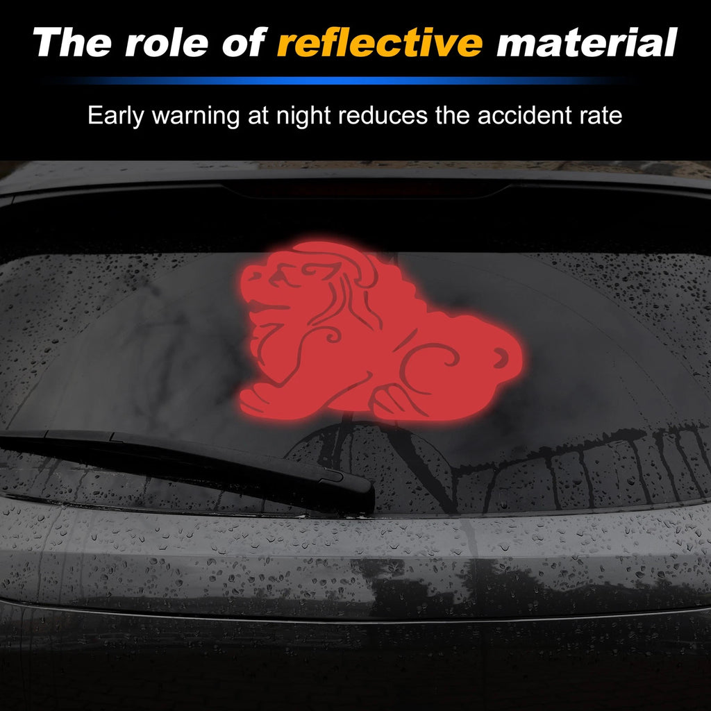 Reflective Bumper Decal for - Red Lion Dance