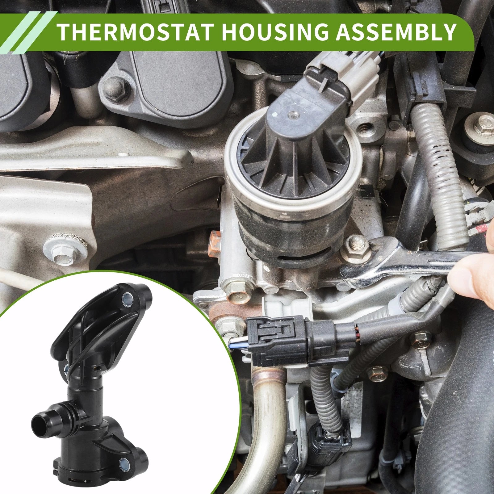 Engine Coolant Thermostat Housing Assembly for BMW X6 X5 (2007–2014)