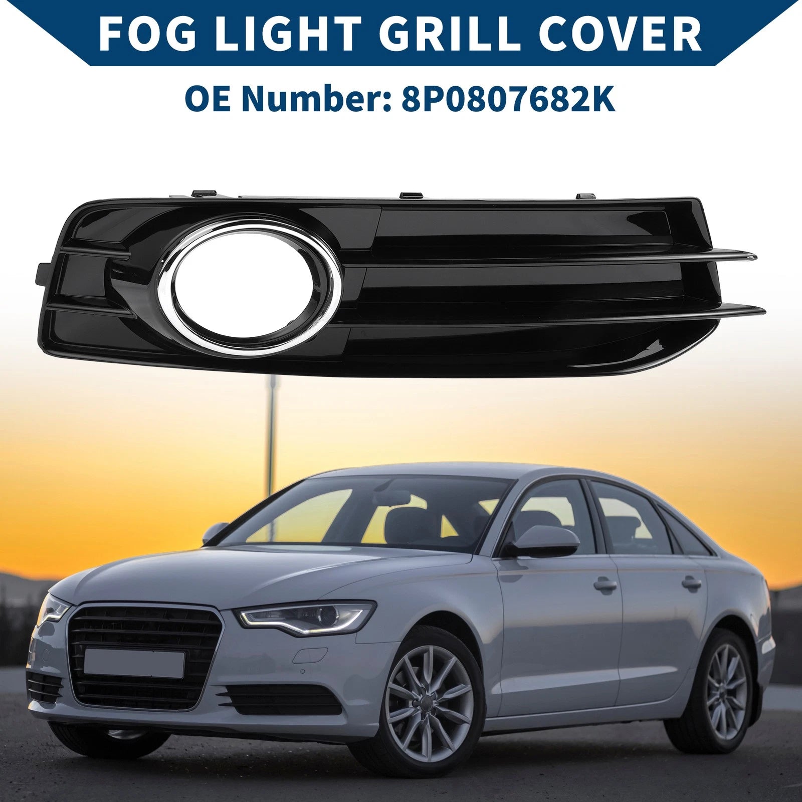 Front Right Fog Light Grill Replacement for Audi A3 8P (2009–2013)