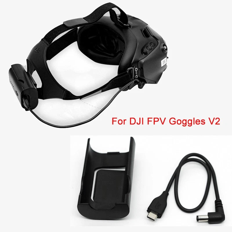 Power Charging Cable Line with Battery Case for DJI FPV Combo Goggles V2