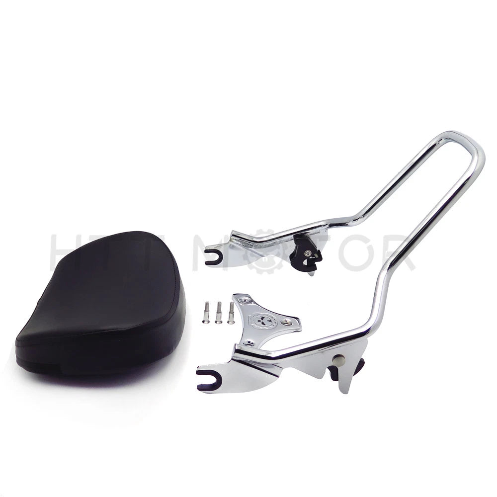Detachable Sissy Bar with Backrest Pad Chrome for Harley Touring (2009–2023)