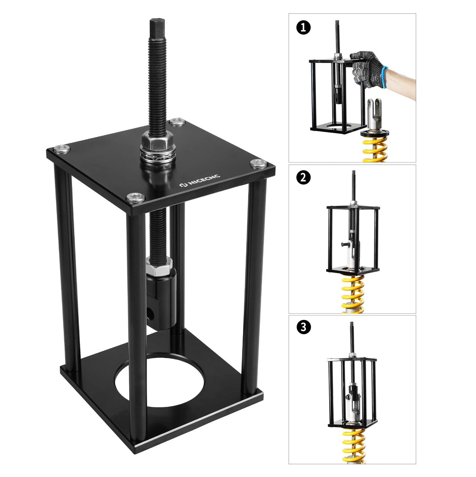Adjustable Rear Shock Spring Compressor Tool for Harley (Universal)