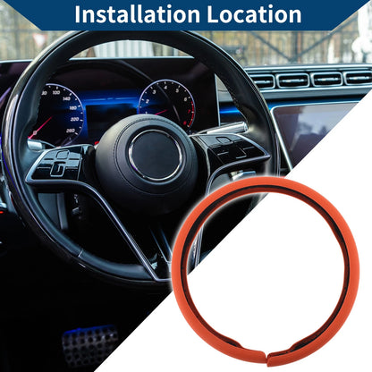 PU Artificial Leather Steering Wheel Cover for Universal Vehicles (14.96")