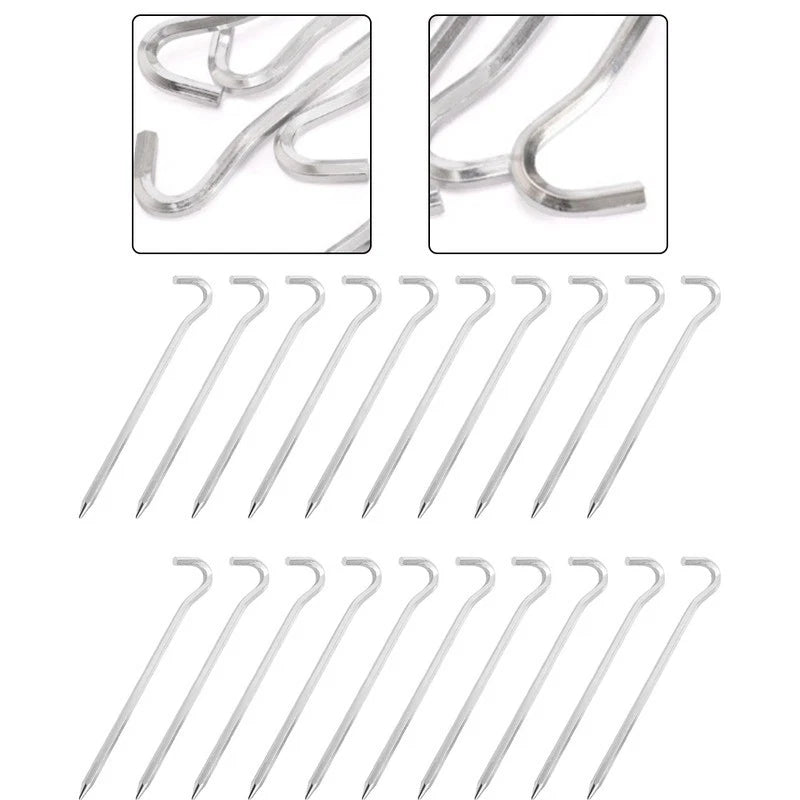 20X Aluminum Alloy Nails for Camping Setup