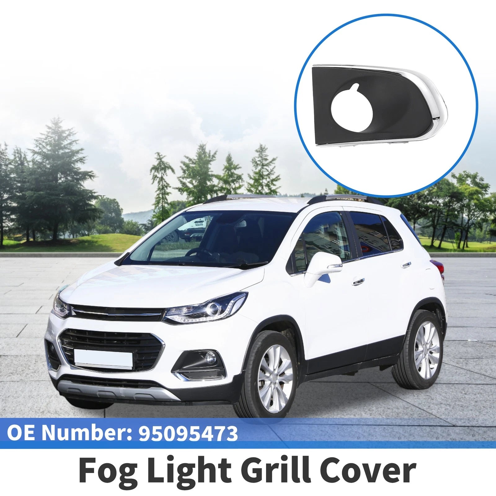 1 Pc Front Right Fog Light Grill Replacement for Chevrolet Trax (2013–2016)