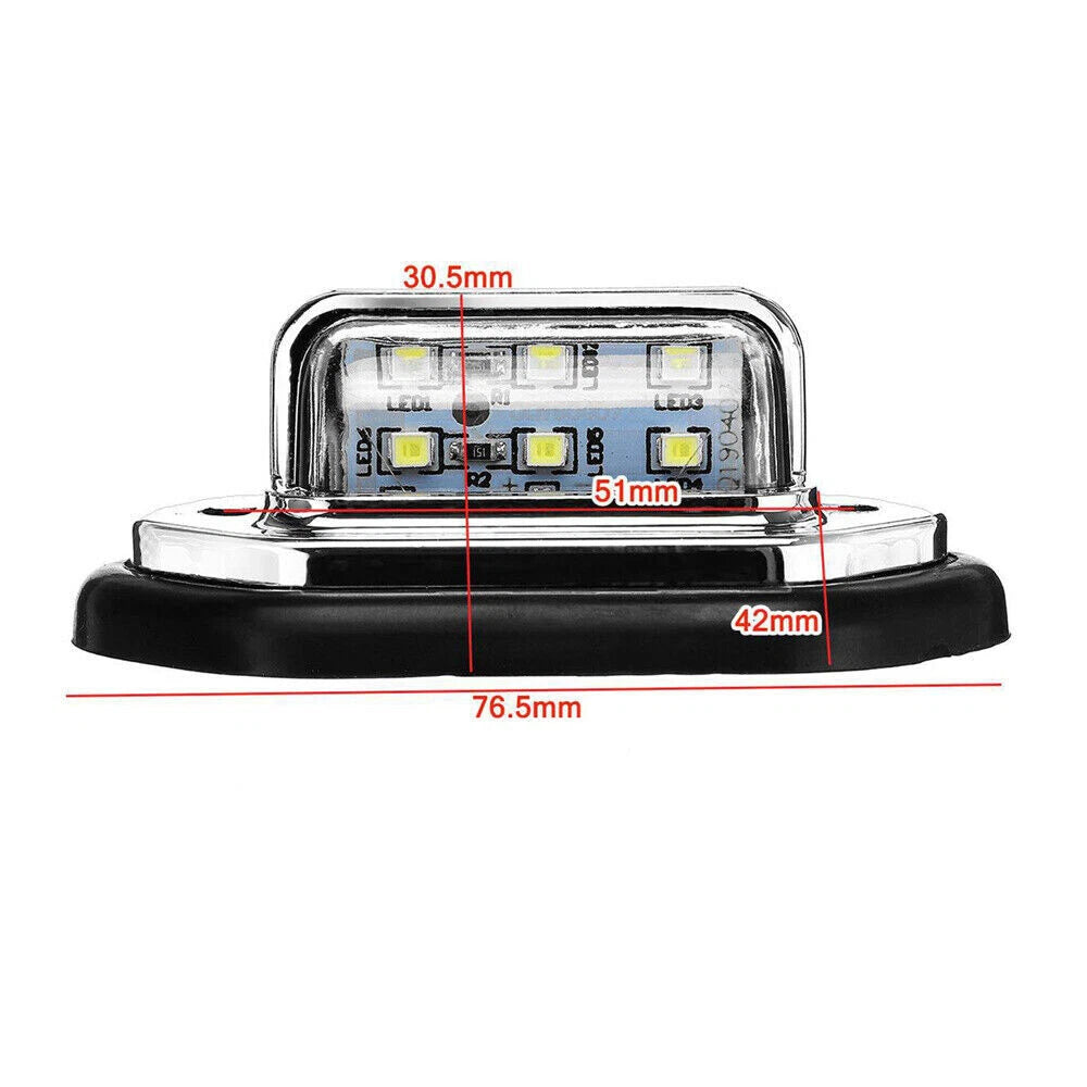 10X LED License Plate Light for Universal Fit Truck Trailer Car Caravan