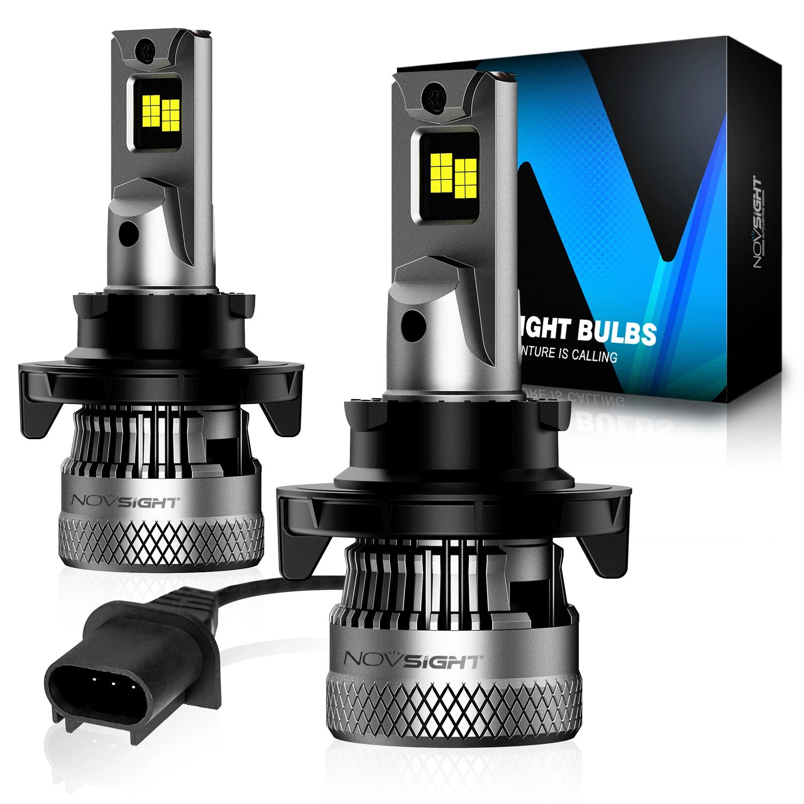 2X H13 LED Headlight Bulbs 40000LM 6500K White for