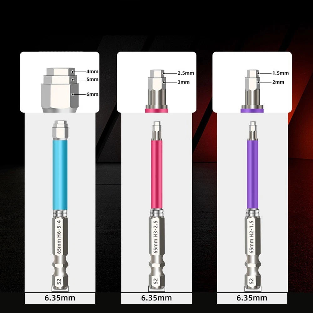 6pc Electric Screwdriver Bits Set for Optimized Torque and Low Slippage