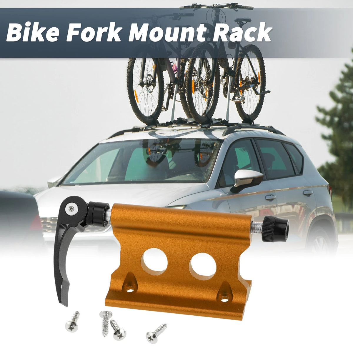 Universal Quick Release Bike Fork Mount Rack for Car Truck SUV (Universal)