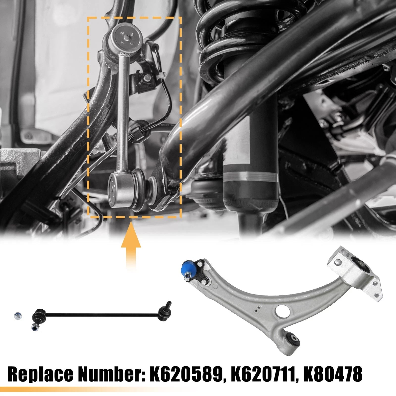 4 Pcs Front Lower Control Arm with Ball Joint for VW Passat Tiguan CC