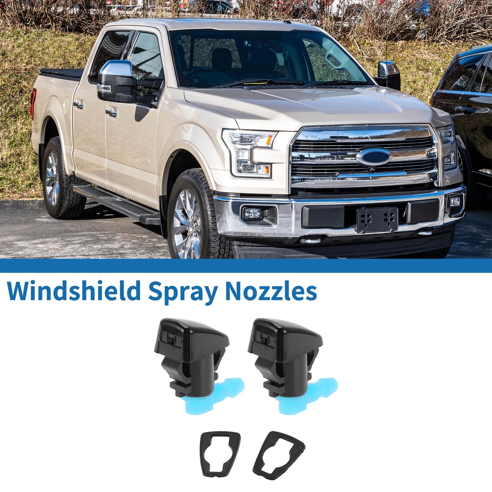 2 Pcs Front Windshield Washer Nozzles Replacement for Jeep Grand Cherokee (2005–2010)