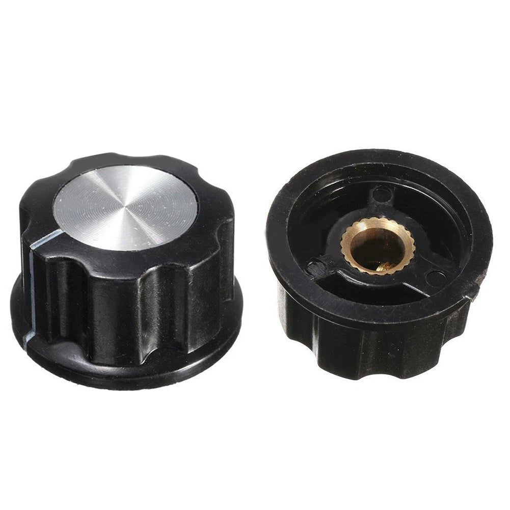 Rotary Potentiometer Knobs for 6mm Shaft (0-100 Scale)