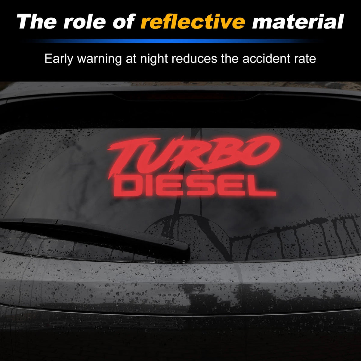 Reflective Bumper Decal for Turbo Diesel (Personalized)