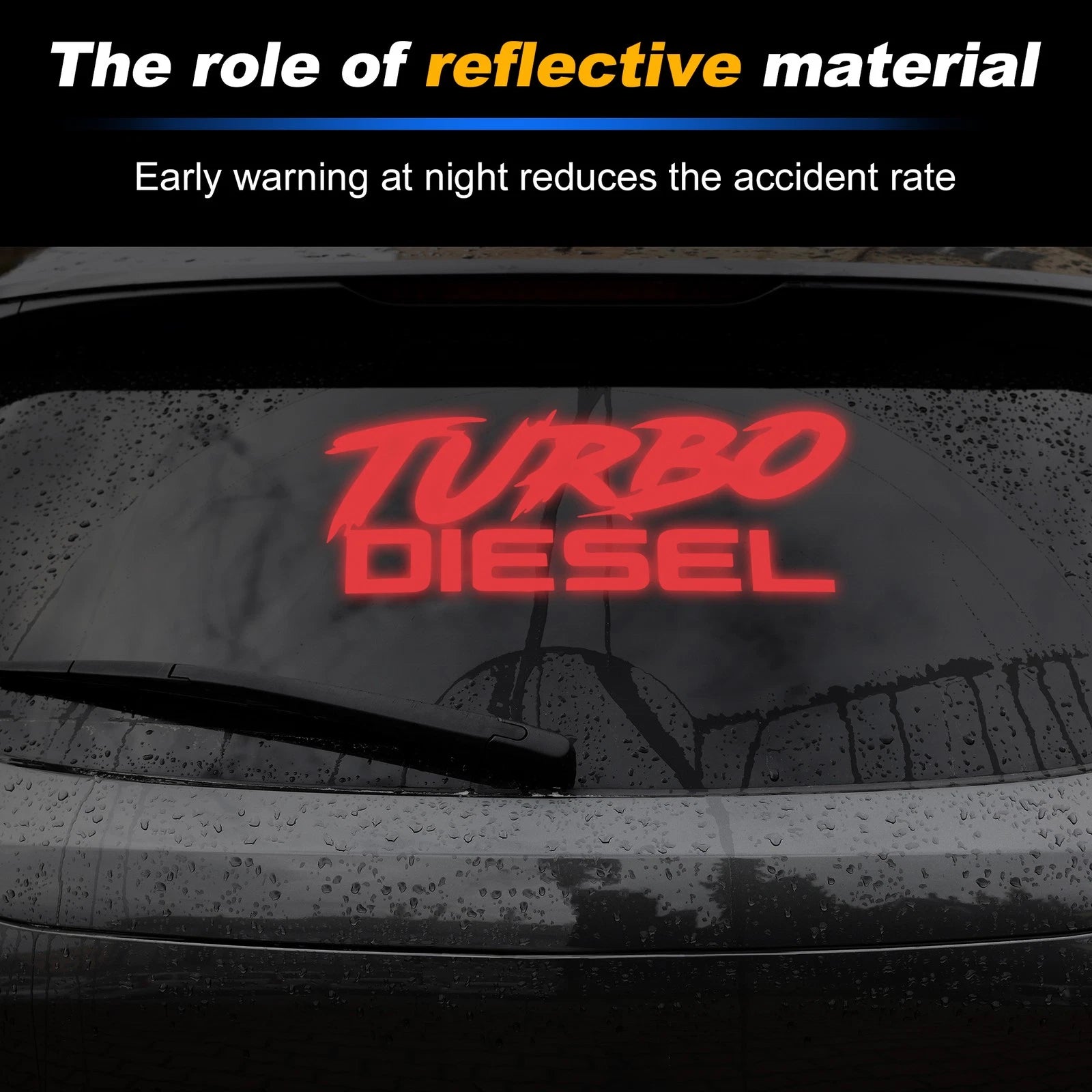 Reflective Bumper Decal for Turbo Diesel (Personalized)