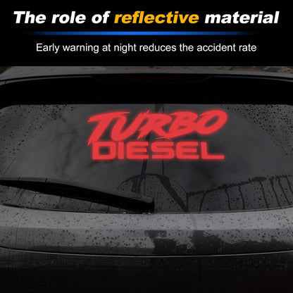 Reflective Bumper Decal for Turbo Diesel (Personalized)