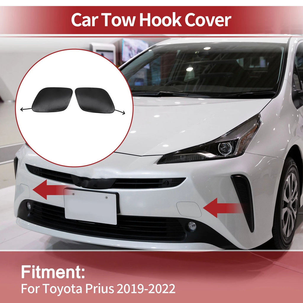 Front Tow Hook Cover Cap Replacement for Toyota Prius (2019–2022) Pair