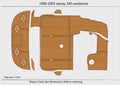 EVA Pad Foam Teak Deck Flooring for Sea Ray 340 Sundancer (1998)