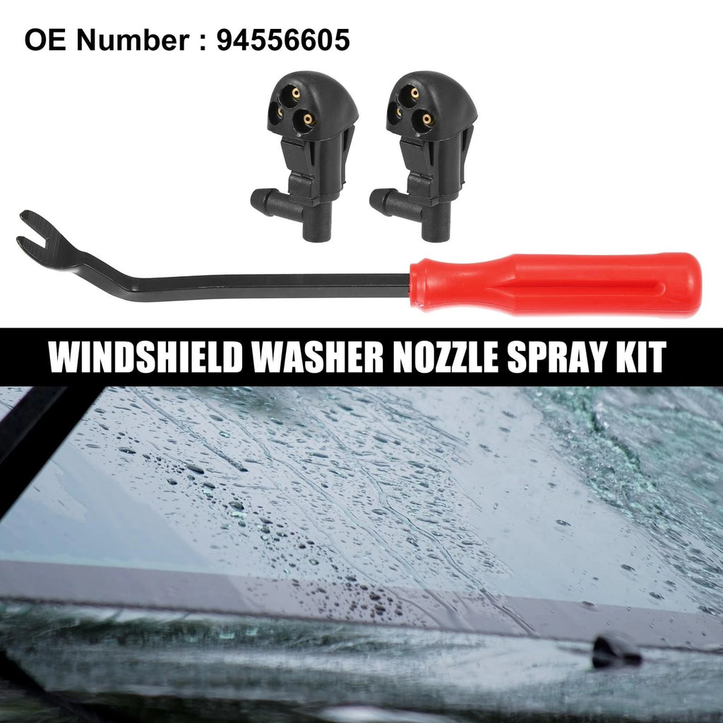 Front Windshield Washer Nozzle Kit 3pc Replacement for Chevrolet Cruze (2011–2020)