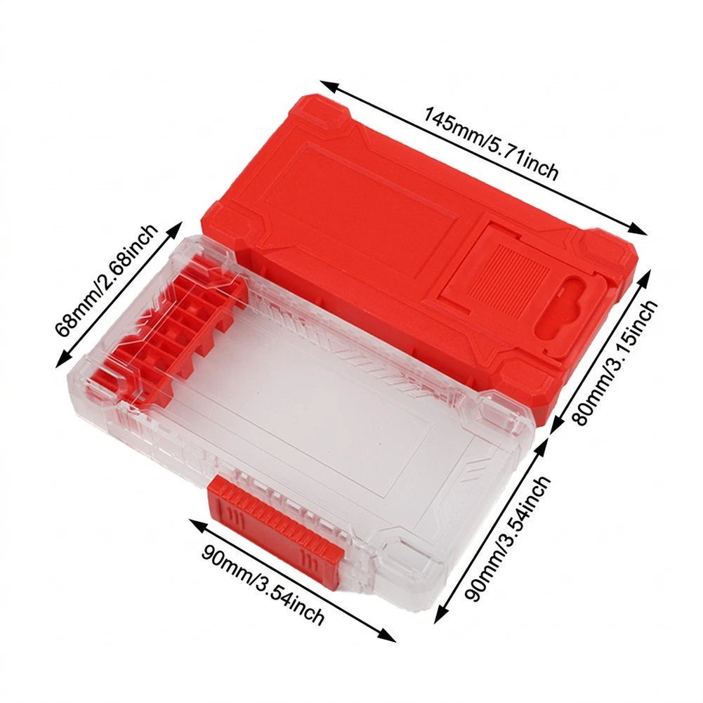 Portable Plastic Box for Organizing Hex Shank Drill Bit Accessories