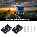 Battery Quick Connector Kit 50A Front for Car Trailer (Black) (2005–2018)