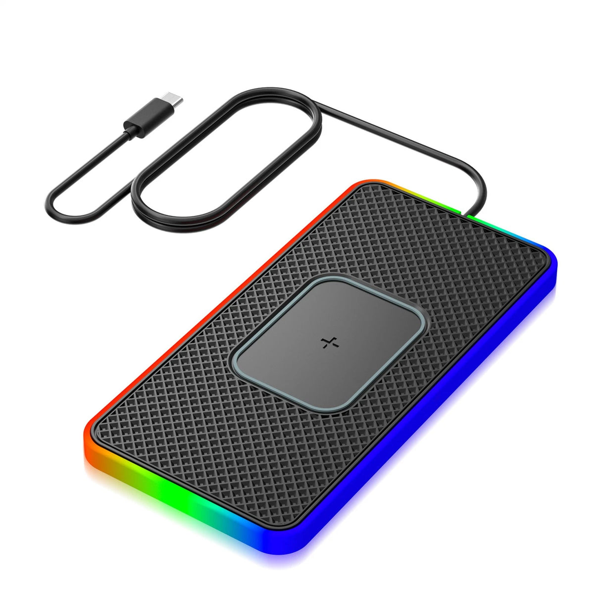 Wireless Phone Charger Dock Station for Car (RGB Silicone, Quick Charging)