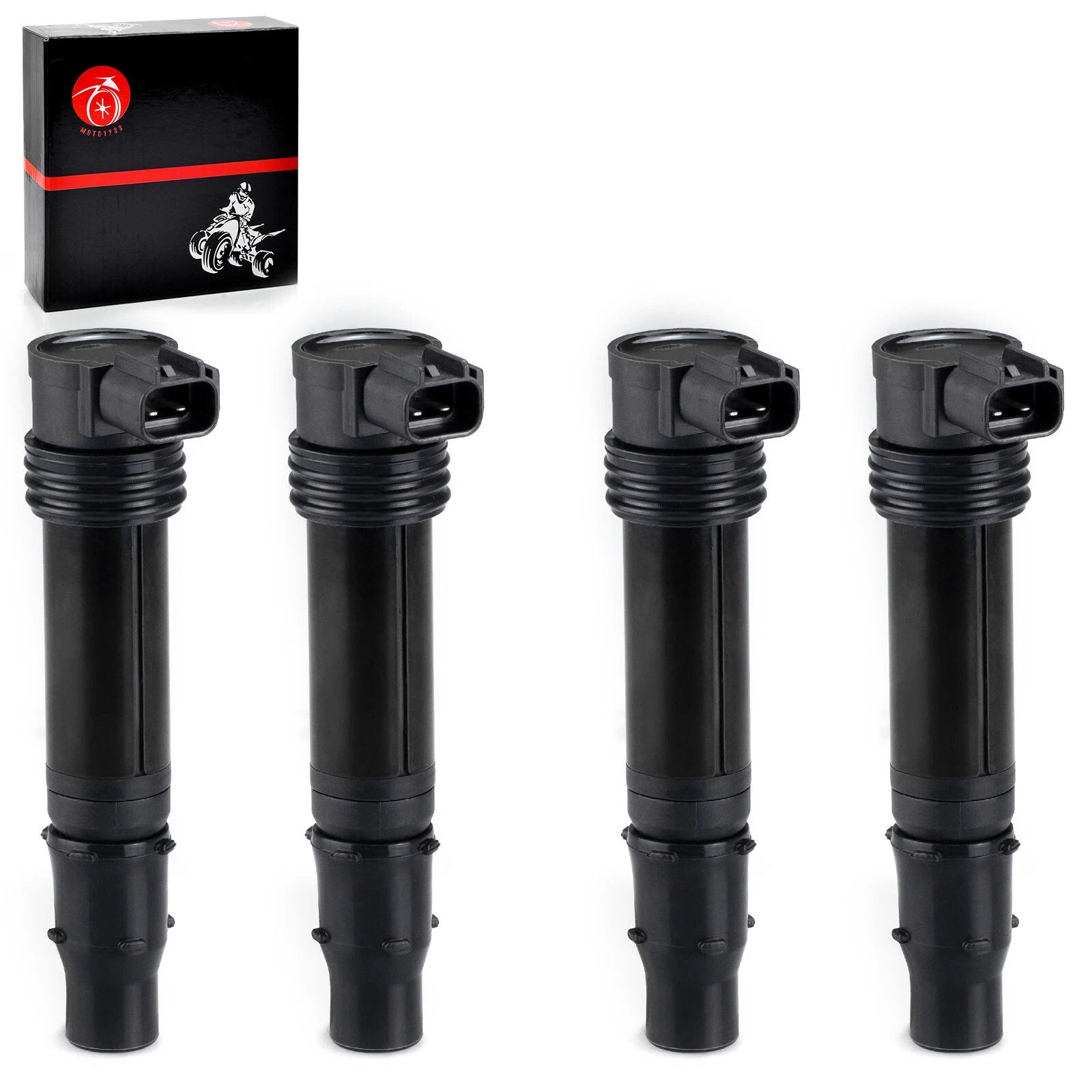 Set of 4 Ignition Coils for Kawasaki Ninja ZX600 ZX-6RR ZX-6R (2003–2018) 21171-1282