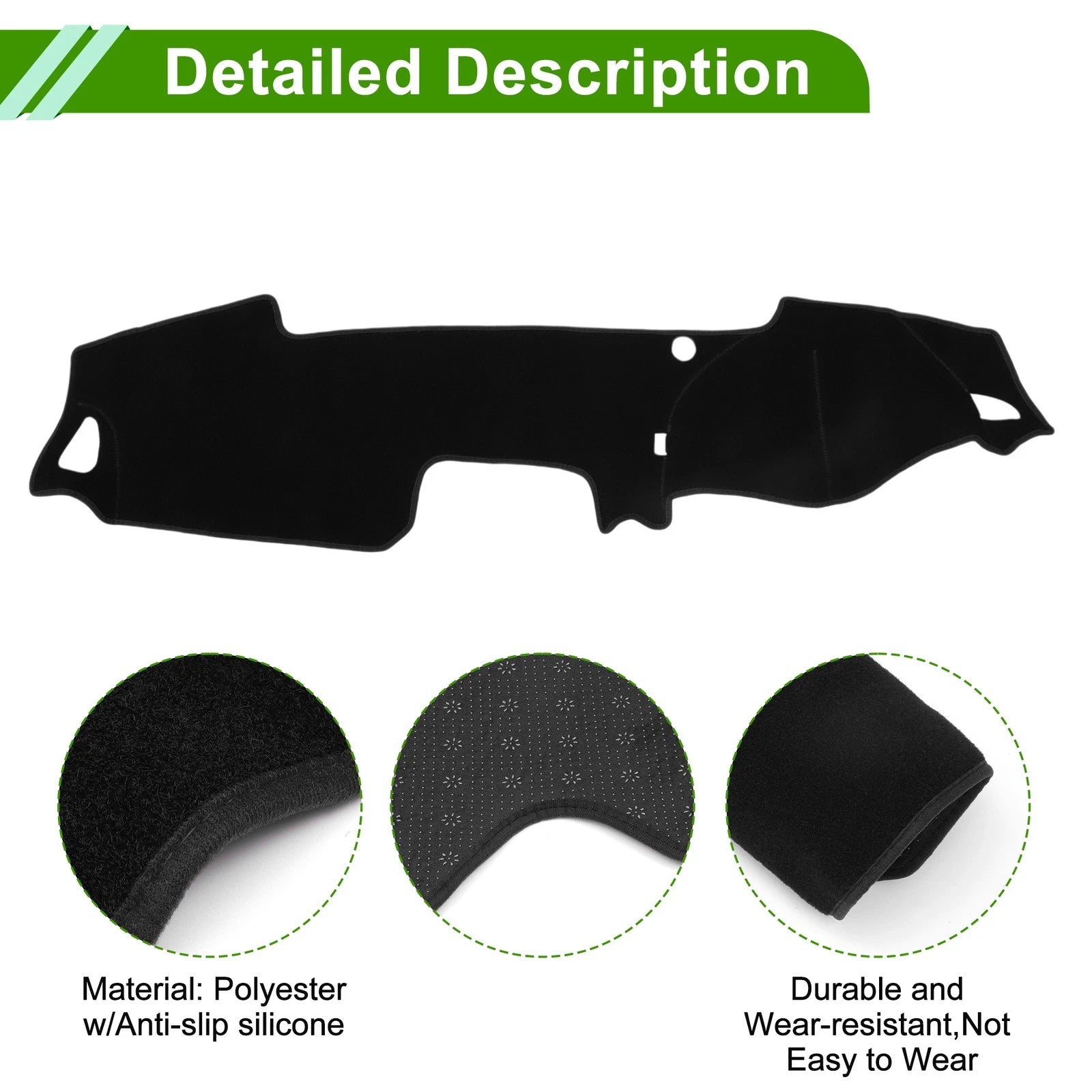 Dashboard Dash Cover Mat Replacement for Mazda Roadster MX-5 (2016–2018)
