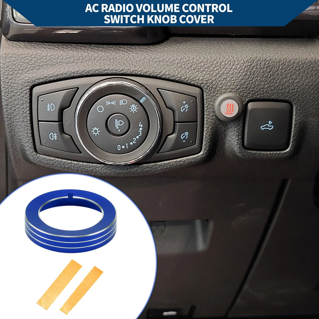 Headlight Switch Knob Cover Ring for Ford Mustang (2015–2020) Blue