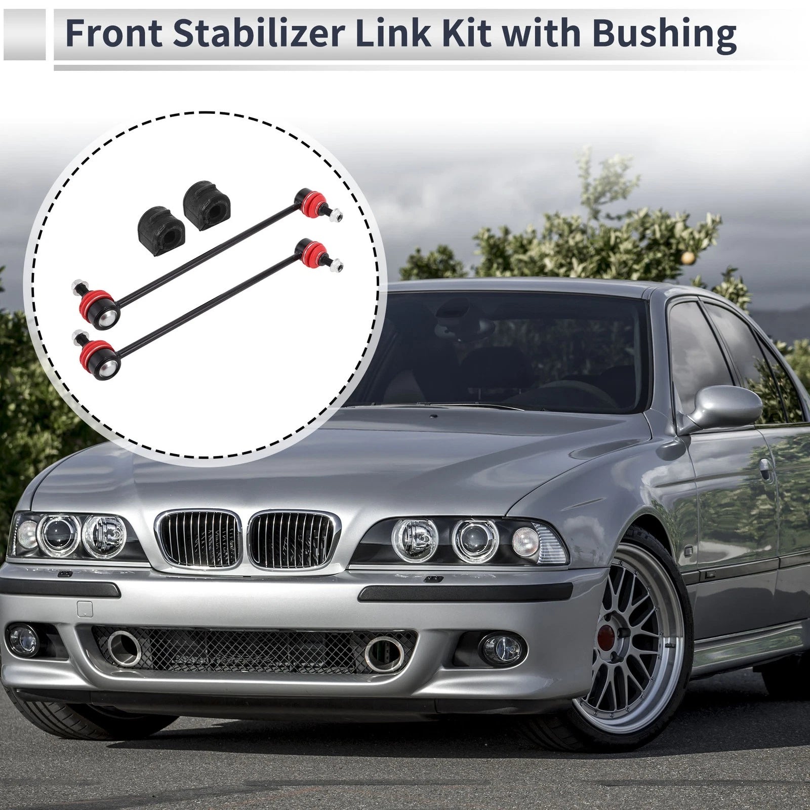 Front Stabilizer Bar Links with Bushings 2 Piece for Mazda 3 (2004–2009)