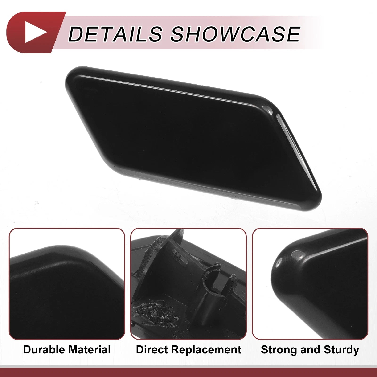 Front Right Washer Nozzle Cover Cap for Subaru Outback (2010–2012) Black