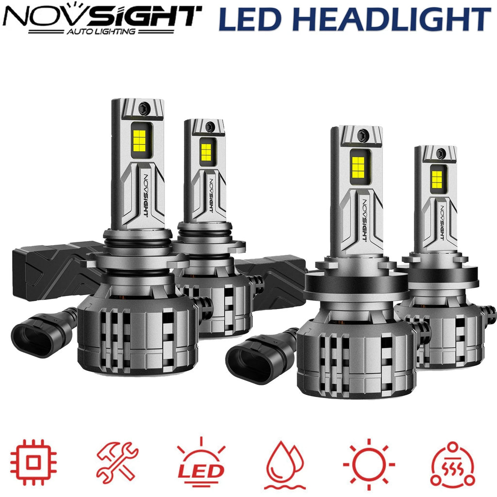 4X H11 9005 LED Headlight Bulbs for 6500K White
