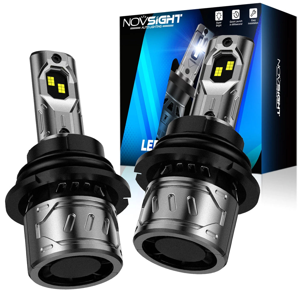 2X 9007 LED Headlight Bulbs for Novsight (6000K)