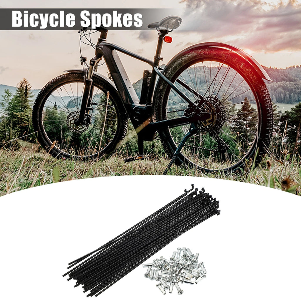 J Bend Bicycle Spokes with Nipples 14G 170mm 2mm for Bike (40 Pack)
