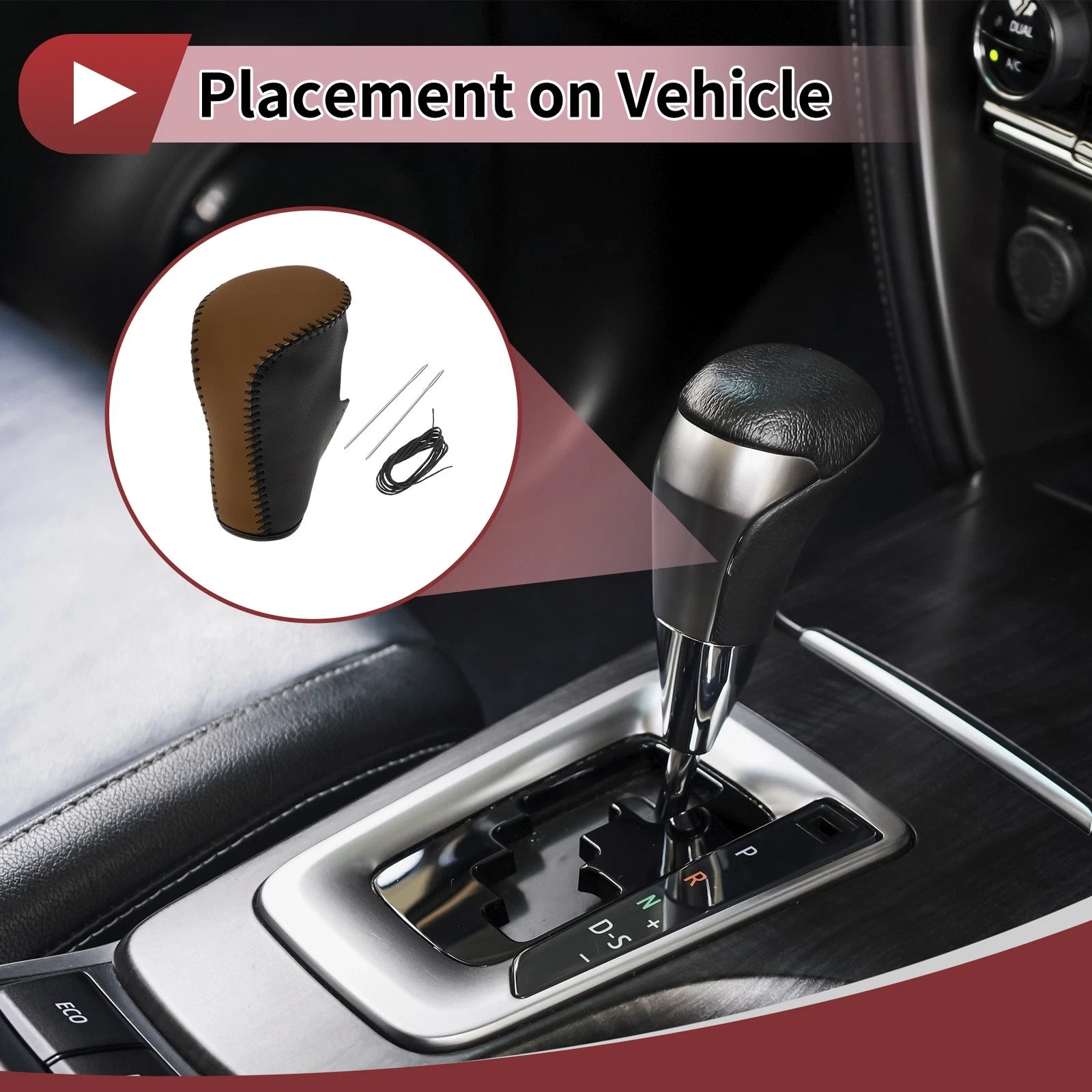1Pc Gear Shift Knob Cover Replacement for Honda Accord 8 (2008–2012)