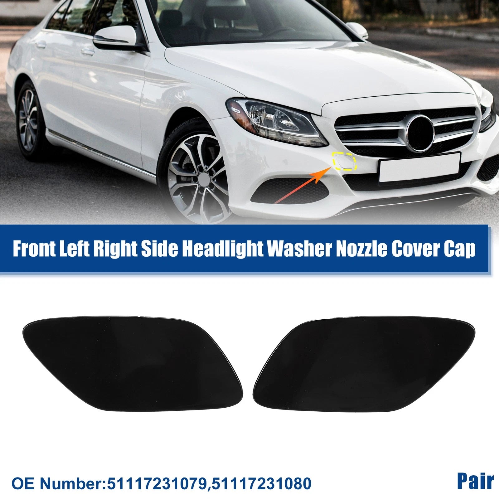 Headlight Washer Nozzle Cover Front Left Right for BMW Z4 E89 (2009–2016)