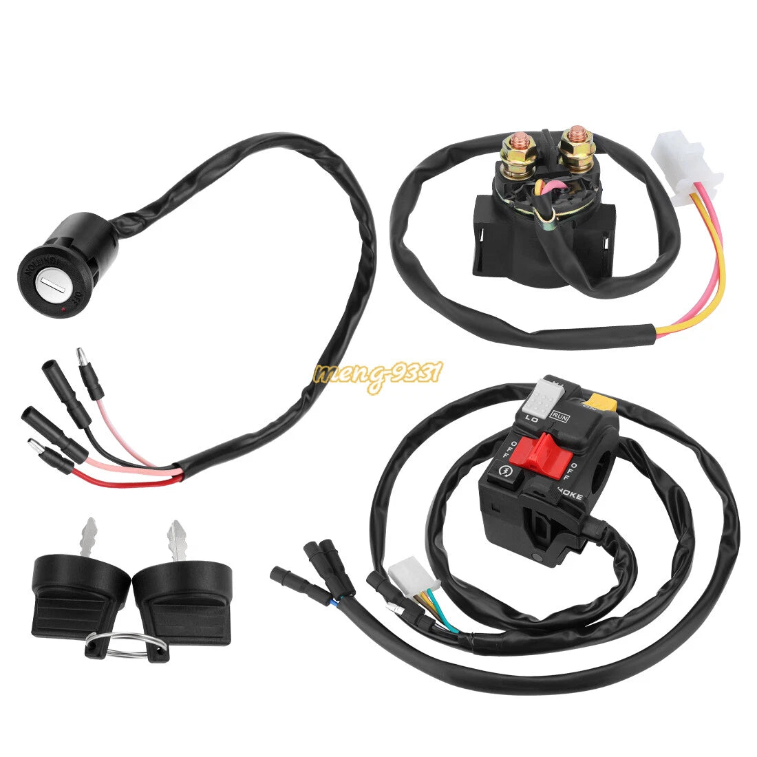 Handlebar Key Starter Relay Switch Kit for Honda FourTrax 300 TRX300 FW (1990–1995)