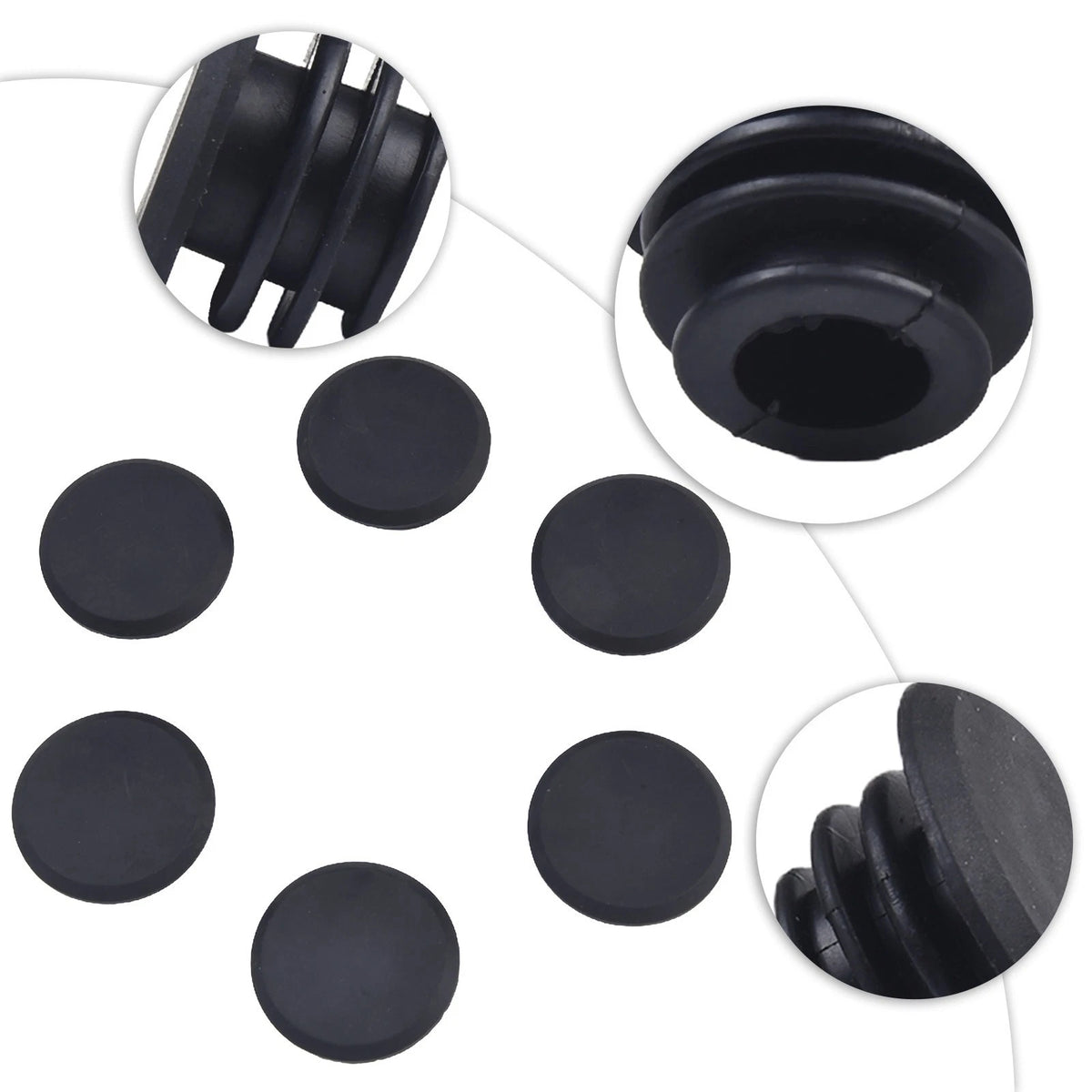 6X Rubber Bike Grip Ends for MTB