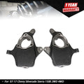 2X Front 2" Drop Spindle Set for Chevy Silverado Sierra 1500 (2007–2017)