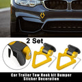 Tow Hook Decor Set Gold Triangle for Universal Car Bumper Trailer Trailer