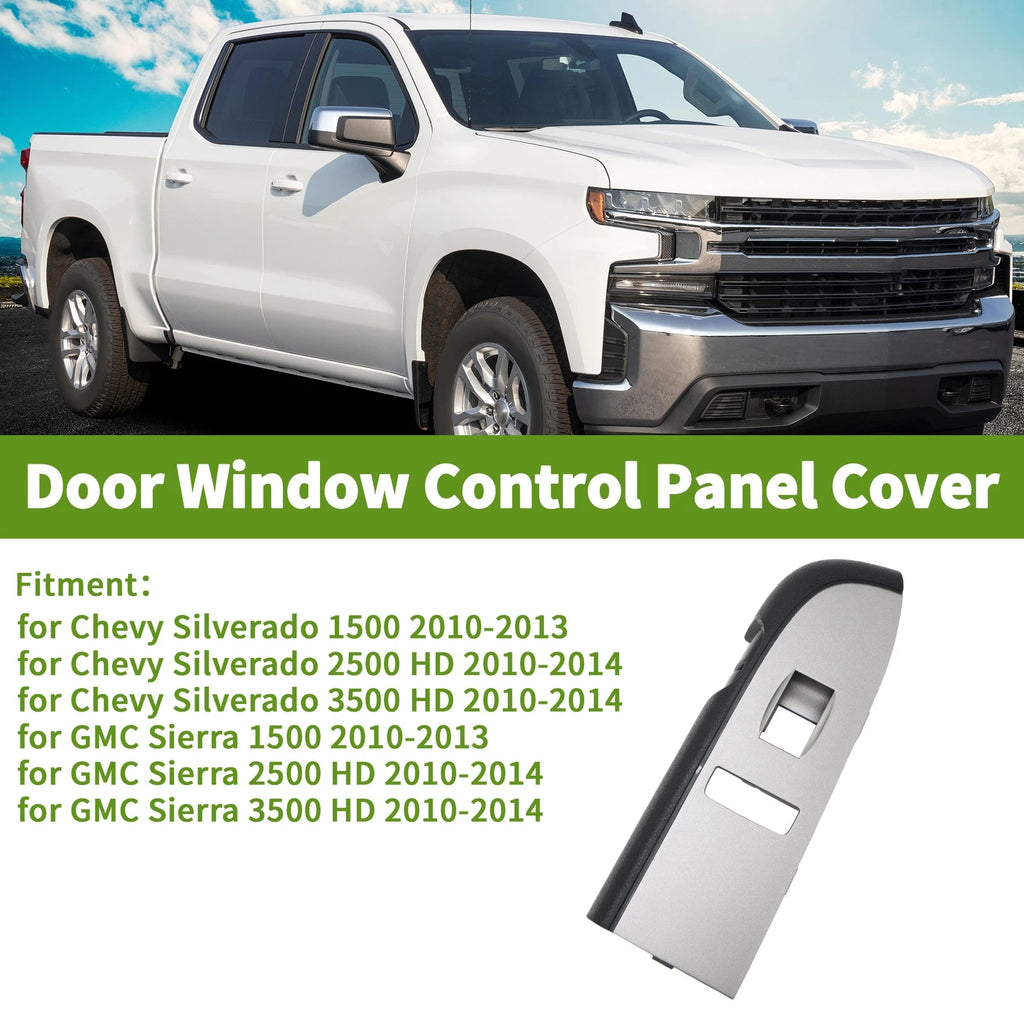 Front Right Side Window Switch Bezel Cover for Chevy Silverado 1500 (2007–2013)