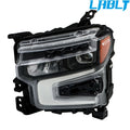 Left Side Headlight LED Black for Chevy Silverado 1500 ZR2 (2022–2024)