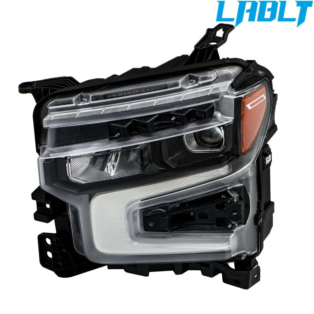 Left Side Headlight LED Black for Chevy Silverado 1500 ZR2 (2022–2024)