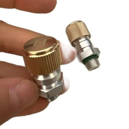 R134a AC Valve Covers for Compatible Vehicles (Metal Construction, Copper End)