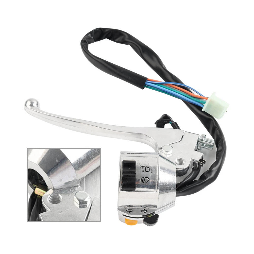 Chrome Left Handlebar Switch & Clutch Lever for Huoniao HN125-8 (1 PCS)