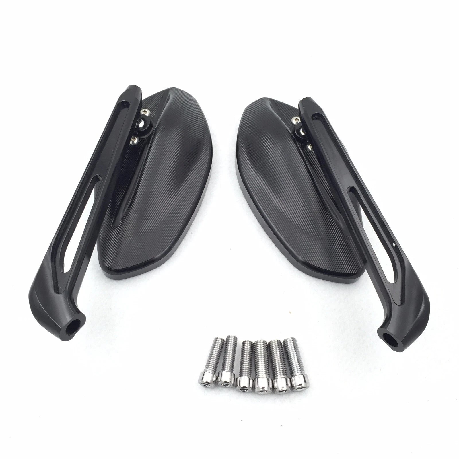 CNC Gridding Black Integrated Side Mirrors for