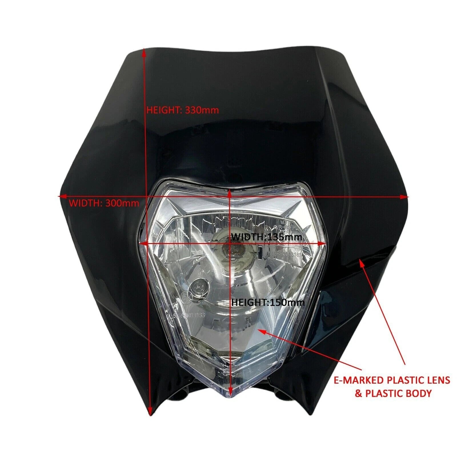 Head Tail Light Kit for Dirt Bike (Black)