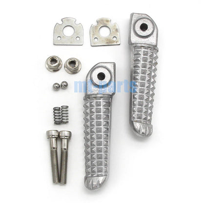Silver Rear Footrest Pegs for Yamaha YZF R6 (1999–2020)