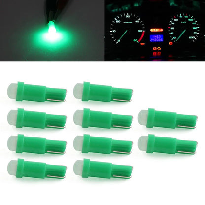 10x T5 LED Green Dashboard Gauge Wedge Bulbs for Universal Vehicles