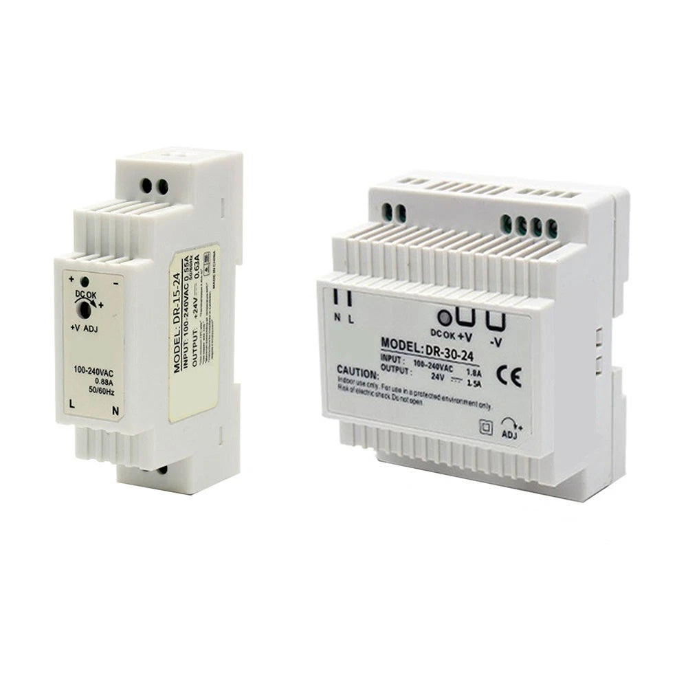 24V DIN Rail Power Supply for Plastic Machinery (Self Cooling, ABS Housing)