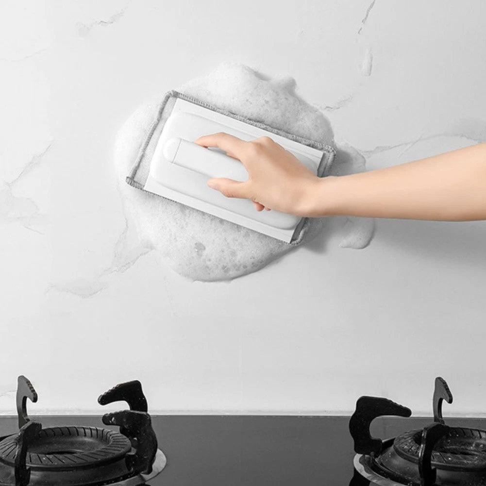 Foldable cleaning brush for window grooves and appliances